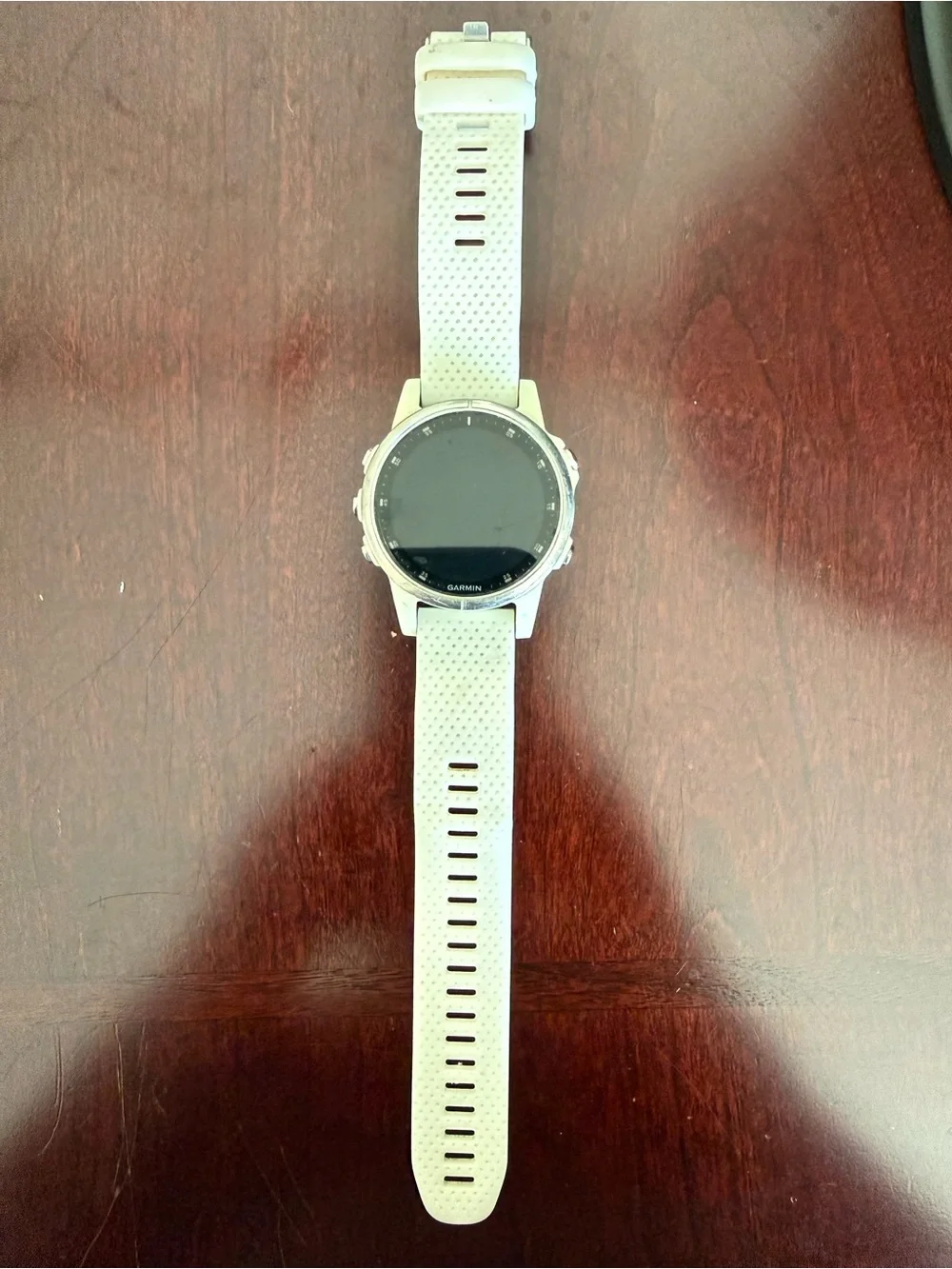 Garmin White and Silver Sport Smartwatch with Silicone Band